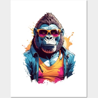 Cool Gorilla in Sunglasses Posters and Art